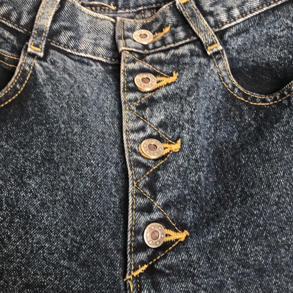 Vintage 80s Lee Jeans High Waist Button Up - Picture 2 of 4